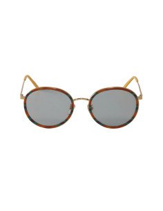 Gucci Gg0677SK 004 Round Metal Carey Verde Naranja Gris | Sunnies.uno 2