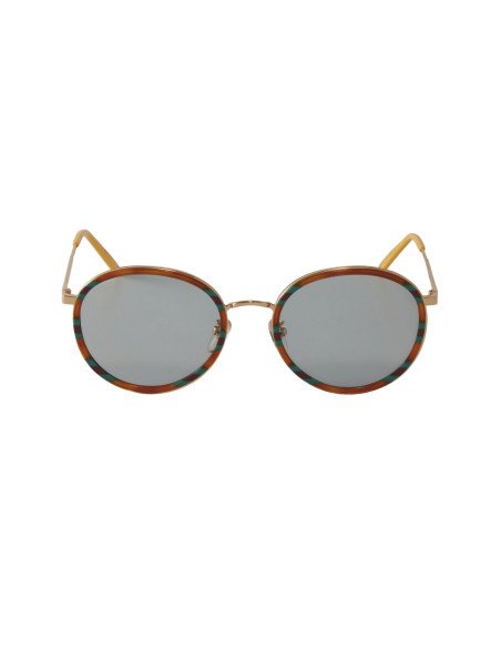 Gucci Gg0677SK 004 Round Metal Carey Verde Naranja Gris | Sunnies.uno
