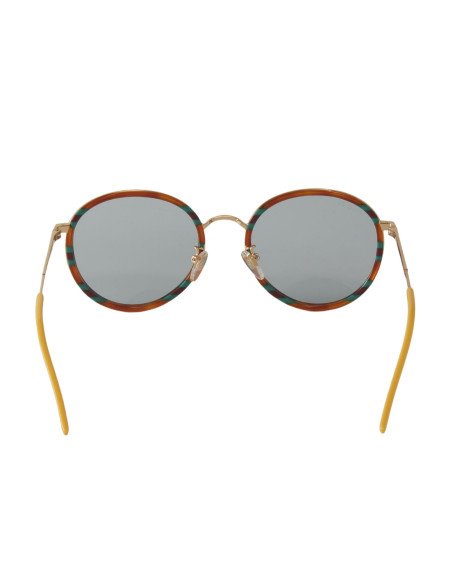Gucci Gg0677SK 004 Round Metal Carey Verde Naranja Gris | Sunnies.uno