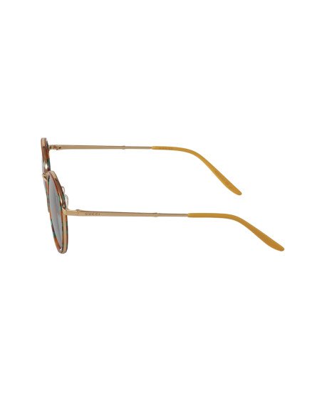 Gucci Gg0677SK 004 Round Metal Carey Verde Naranja Gris | Sunnies.uno
