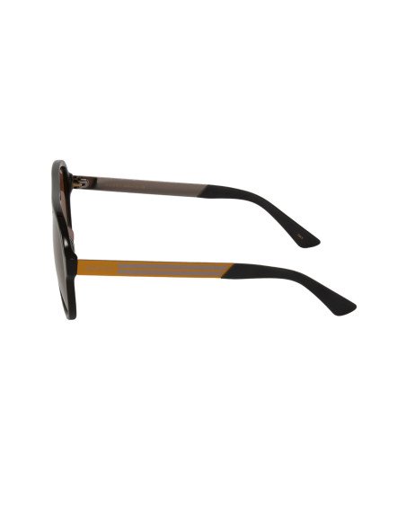 Gucci Gg0688S 005 Aviator Metal Cafe Amarillo Negro | Sunnies.uno