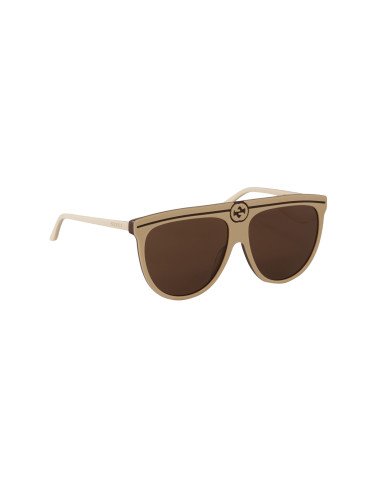 Gucci Gg0732S 002 Fashion Aviator Ivory White Cafe transparente | Sunnies.UNO