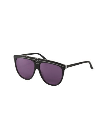Gucci Gg0732S 004 Fashion Aviator Ivory Black Lila transparente | Sunnies.UNO
