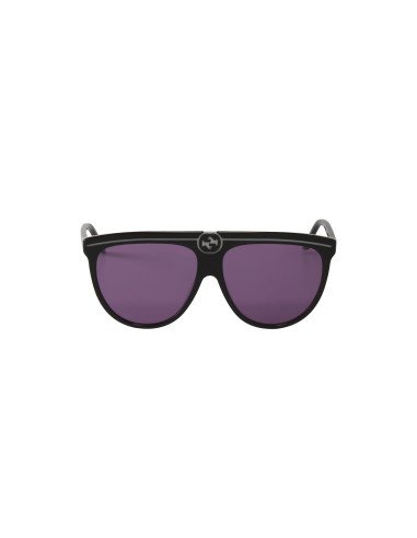 Gucci Gg0732S 004 Fashion Aviator Ivory Black Lila transparente | Sunnies.UNO