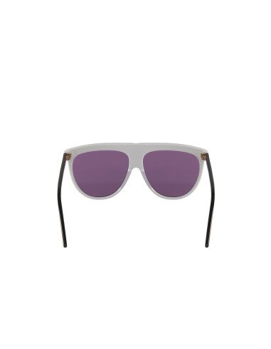 Gucci Gg0732S 004 Fashion Aviator Ivory Black Lila transparente | Sunnies.UNO