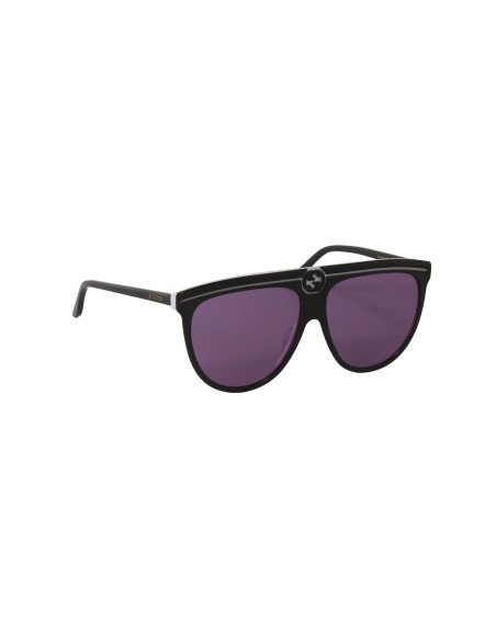 Gucci Gg0732S 004 Fashion Aviator Ivory Black Lila transparente | Sunnies.UNO
