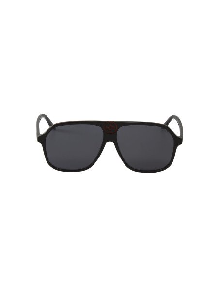 Gucci Gg0734S 001 Square Aviator Negro Gris Original | Sunnies.uno