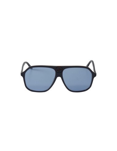 Gucci Gg0734s 002 Square Aviator Azul Naranja transparente | Sunnie...