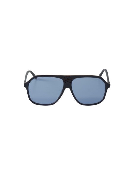 Gucci Gg0734s 002 Square Aviator Azul Naranja transparente | Sunnie...