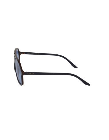 Gucci Gg0734s 002 Square Aviator Azul Naranja transparente | Sunnie...