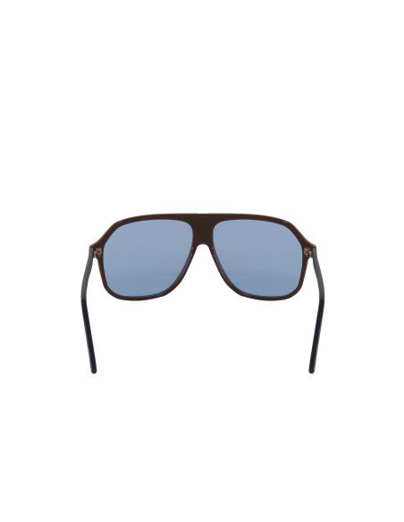 Gucci Gg0734s 002 Square Aviator Azul Naranja transparente | Sunnie...