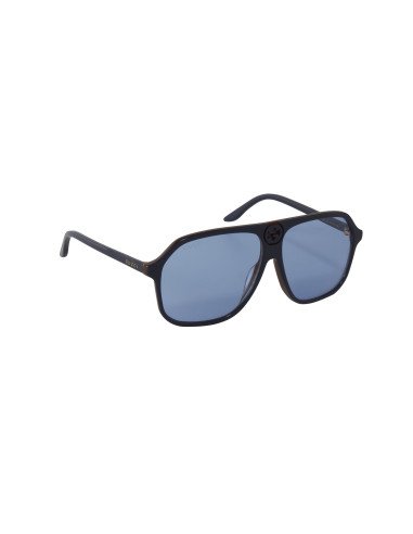 Gucci Gg0734s 002 Square Aviator Azul Naranja transparente | Sunnie...