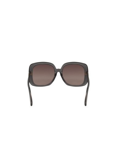 Gucci GG0713S 004 Square Shape Gray Brown Shaded