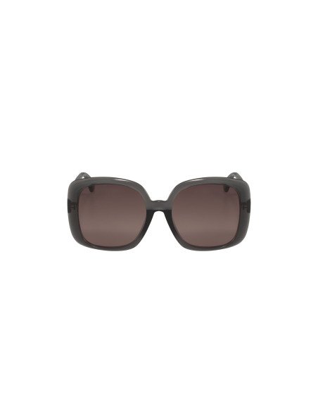 Gucci GG0713S 004 Square Shape Gray Brown Shaded