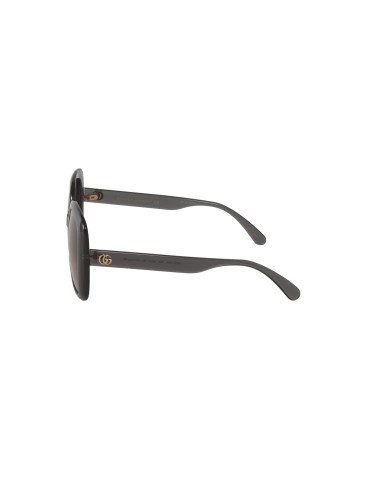 Gucci GG0713S 004 Square Shape Gray Brown Shaded