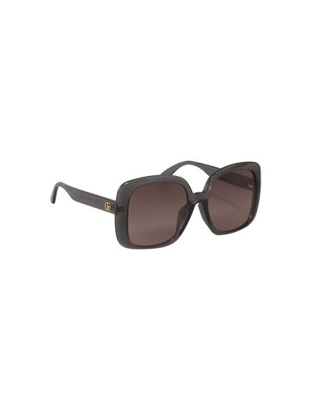 Gucci GG0713S 004 Square Shape Gray Brown Shaded