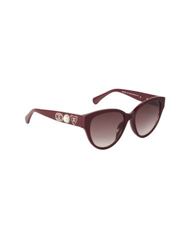 Chanel CH5477 S1448 Round Shape Red Silver
