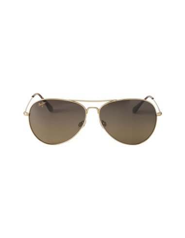 Maui Jim MJ-264-16 Mavericks Aviator Titanium Polarized Coffe | Sunnies.uno