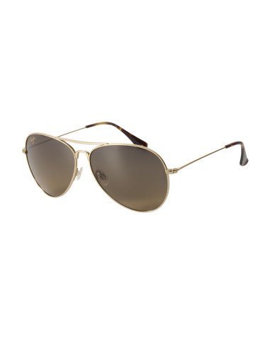 Maui Jim MJ-264-16 Mavericks Aviator Titanium Polarized Coffe | Sunnies.uno