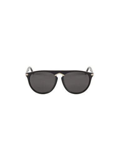 Cartier CT0013SA 001 Aviator Black Silver Gray