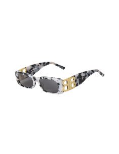 Balenciaga BB0096S 005 Dynasty Rectangle Black Gray