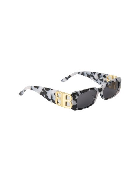Balenciaga BB0096S 005 Dynasty Rectangle Black Gray