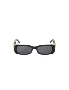 Balenciaga BB0096S 001 Dynasty Rectangle Black Gold 2