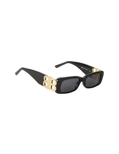 Balenciaga BB0096S 001 Dynasty Rectangle Black Gold