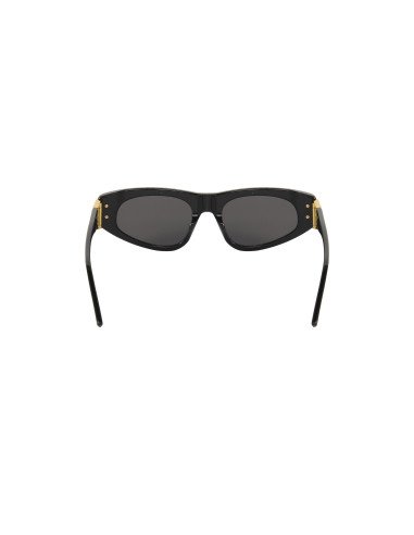 Balenciaga BB0095S 001 Square Eye Cat Black Gold