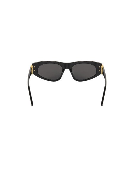 Balenciaga BB0095S 001 Square Eye Cat Black Gold
