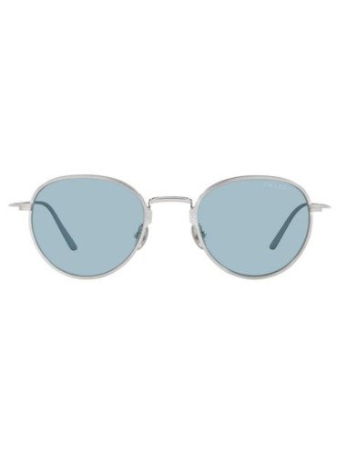 Prada SPR 53WS 05Q-051 Round Titanium Satin Blue