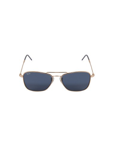 Ray Ban RB0102s 9202/3A Caravan Reverse Blue Rose Gold