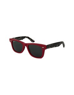 Ray Ban Rb2140 1243p2 Wayfarer Polarizado Ciruela Rojo Carey | Sunn...