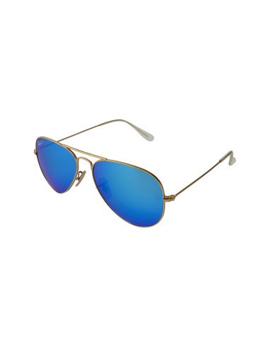 Ray Ban Rb3025 112/4l Aviator Azul Espejo Polarizado Dorado | Sunni...