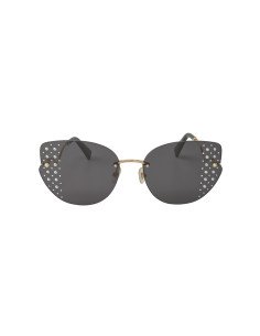 Miu Miu SCENIQUE SMU 51X 06O-5S0 Shaded Eye Cat Negro Plata 2