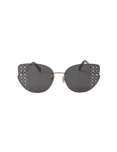 Miu Miu SCENIQUE SMU 51X 06O-5S0 Shaded Eye Cat Negro Plata