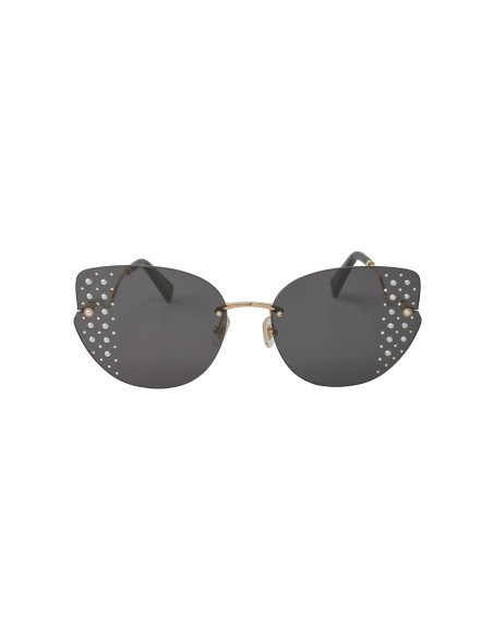 Miu Miu SCENIQUE SMU 51X 06O-5S0 Shaded Eye Cat Negro Plata