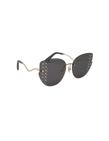 Miu Miu SCENIQUE SMU 51X 06O-5S0 Shaded Eye Cat Negro Plata