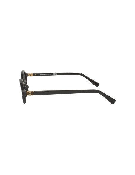 Miu Miu MU 04ZS 1AB-5S0 Oval Shape Black Gold