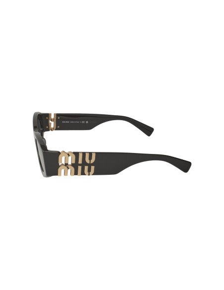 Miu Miu MU 11WS 1AB-5S0 Oval Shape Black Gold