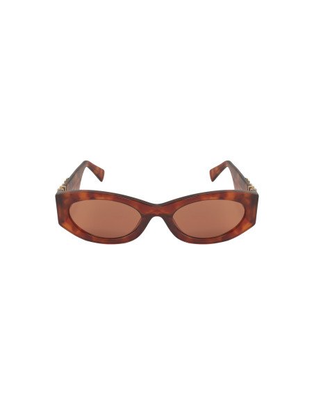 Miu Miu MU 11WS 4BW-ZZ1 Oval Shape Brown Tortoise