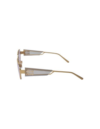 Miu Miu MU 53WS ZVN-05S Square Shape Pale Gold Violet