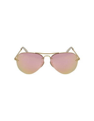 Ray Ban RB3449 001/E4 Aviator Rosa Espejo Dorado