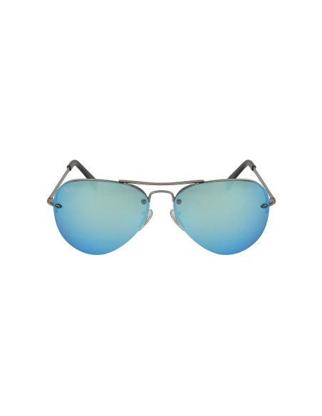 Ray Ban RB3449 004/55 Aviator Azul Espejo Negro