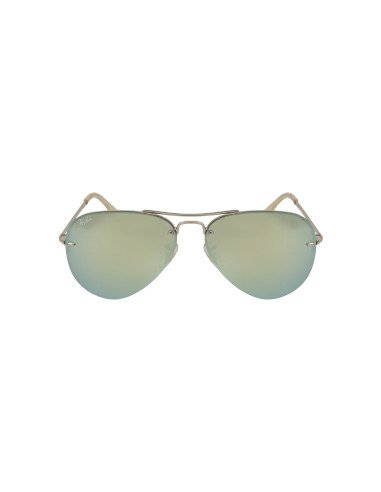 Ray Ban RB3449 9043/30 Aviator Plata Espejo Gris | Sunnies.uno