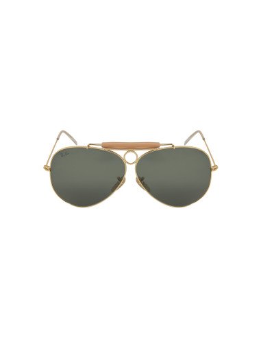 Ray Ban RB3138 W3401 Shooter Aviator Negro G-15 Dorado
