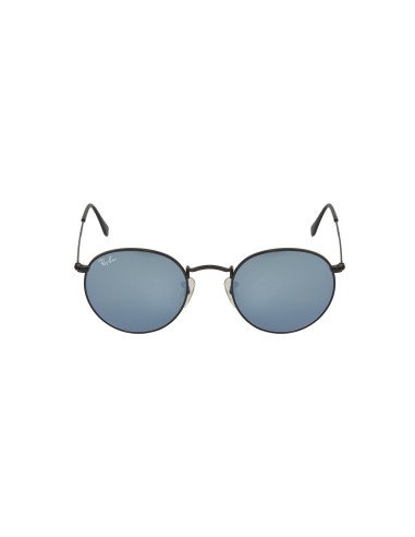 Ray Ban RB3447 002/30 Round Metal Negro Plata Espejo Original | Sun...