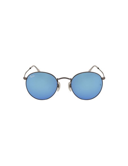 Ray Ban Rb3447 029/17 Round Metal Azul Espejo Gris Original | Sunni...