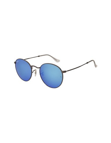 Ray Ban Rb3447 029/17 Round Metal Azul Espejo Gris Original | Sunni...