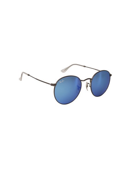 Ray Ban Rb3447 029/17 Round Metal Azul Espejo Gris Original | Sunni...